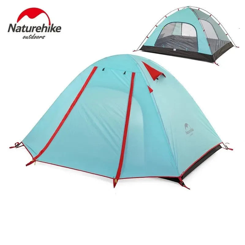 naturehike 4 person tent NatureHike 3-4 Person Double Layer Camping Tent – Trekker Essentials