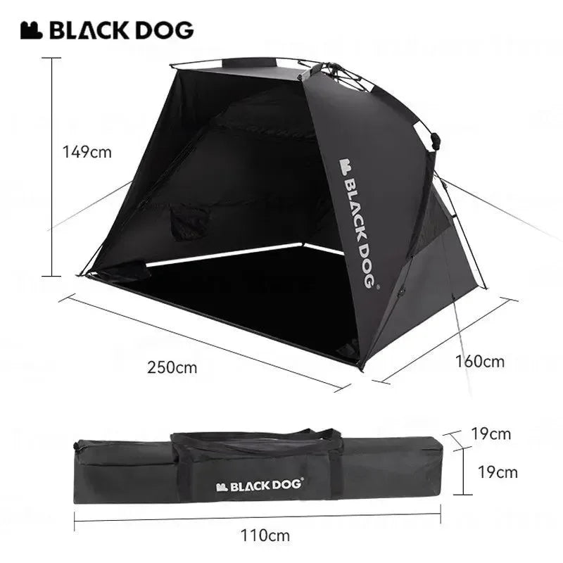Naturehike Blackdog Automatic Sunshade Tent – 2-3 Person Waterproof Camping Tent - Trekker Essentials