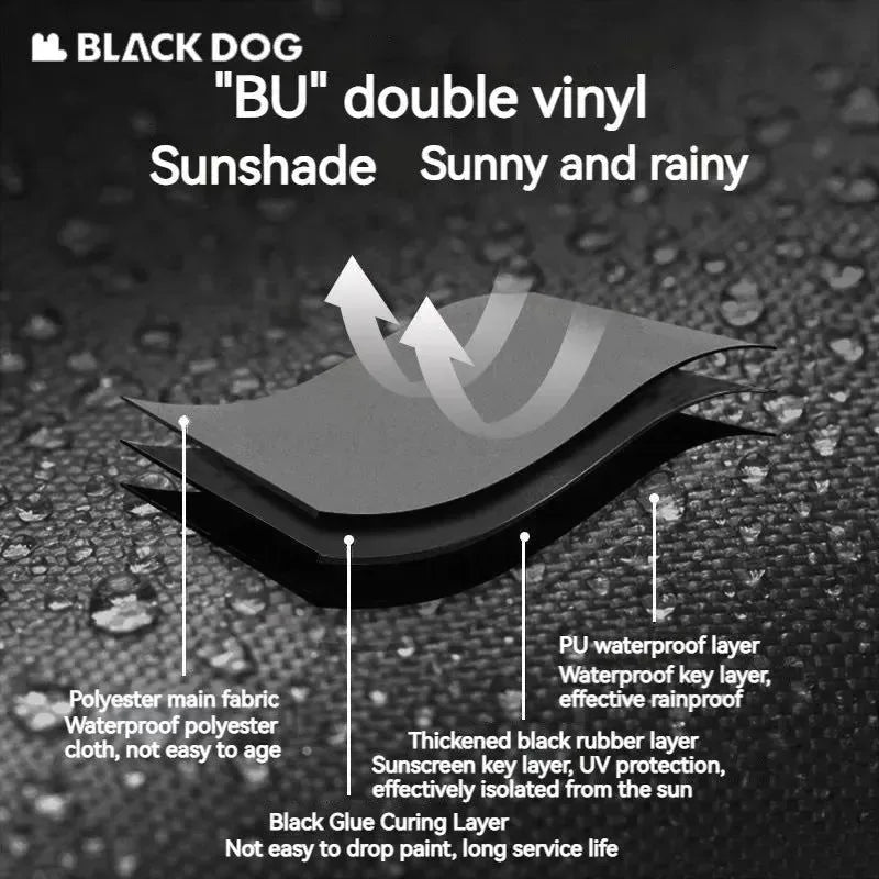 Naturehike Blackdog Automatic Sunshade Tent – 2-3 Person Waterproof Camping Tent - Trekker Essentials