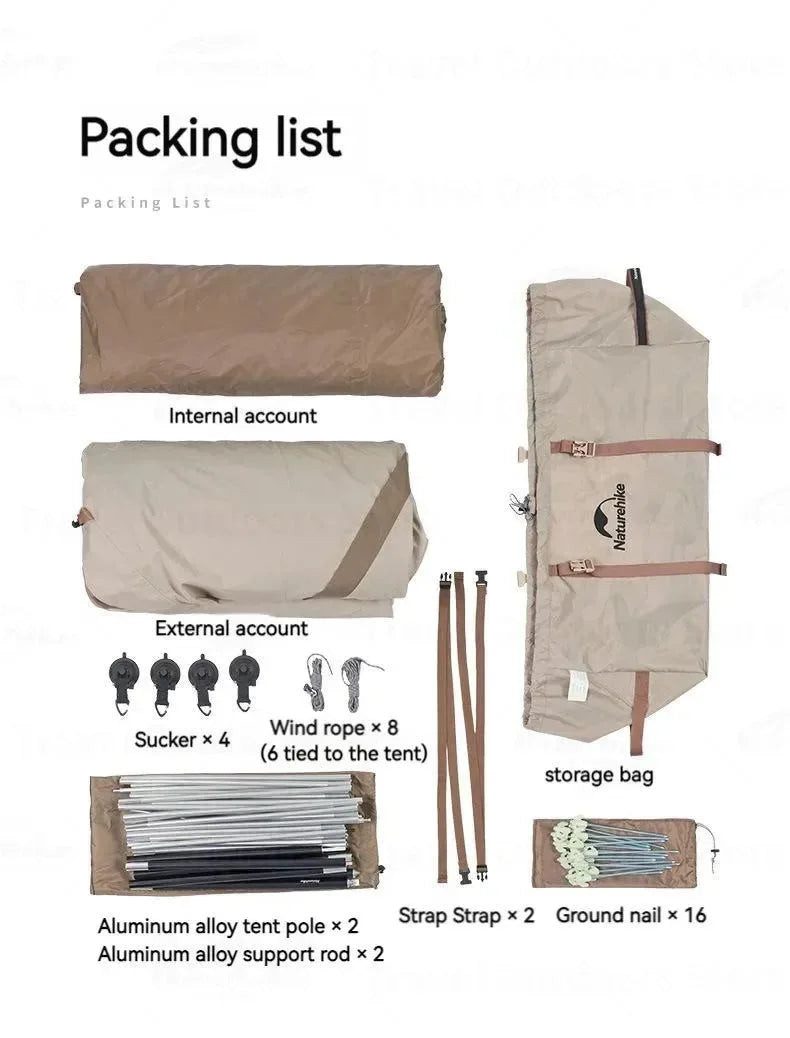 Naturehike Car Side Tent - SUV Awning Shelter for Camping & Glamping - Trekker Essentials