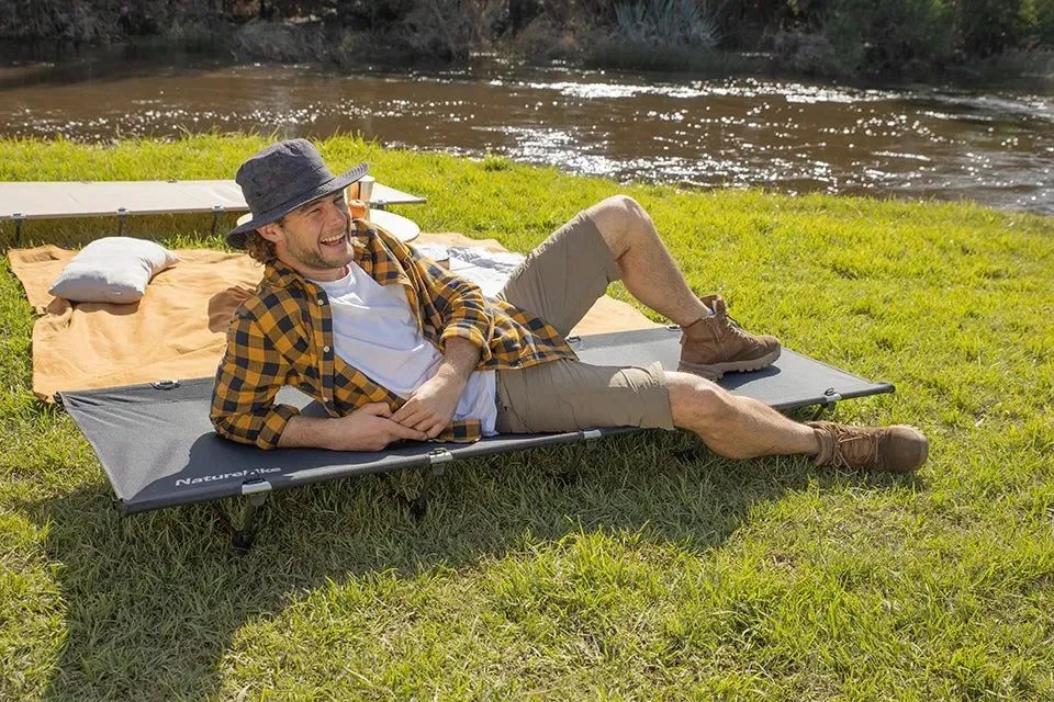 Naturehike Ultralight Folding Camping Cot – Supports 330lbs, Compact & Portable - Trekker Essentials