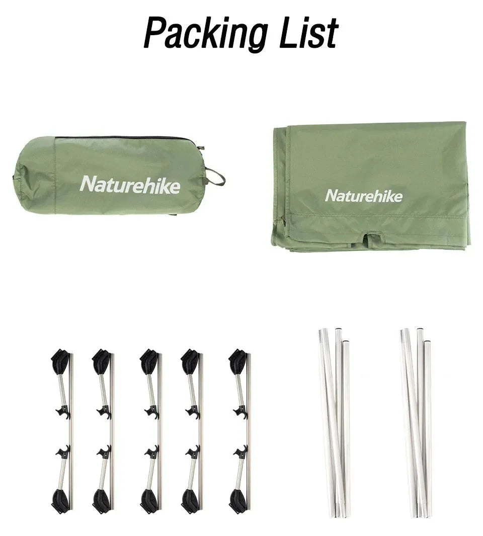 Naturehike Ultralight Folding Camping Cot – Supports 330lbs, Compact & Portable - Trekker Essentials