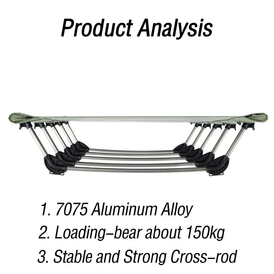 Naturehike Ultralight Folding Camping Cot – Supports 330lbs, Compact & Portable - Trekker Essentials