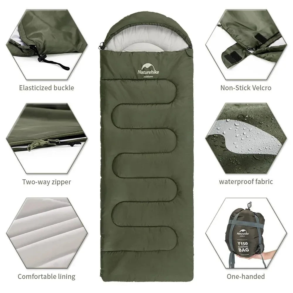 Naturehike Y150 Sleeping Bags Ultralight Cotton Sleeping BagOutdoor Camping Home Leisure Sleeping Bag Hiking Sleeping Bag - Trekker Essentials