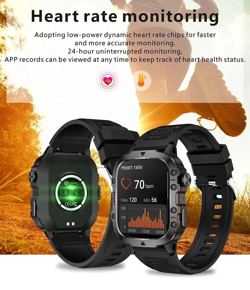 New abay Military Smart Watch for Xiaomi - IP68 5ATM Outdoor Sports Fitness Tracker with BT Call - Trekker Essentials