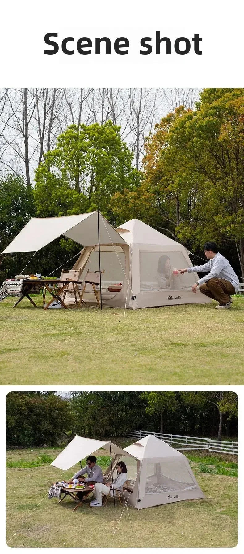 New Automatic Inflatable Camping Tent – Instant Setup, Waterproof & Portable for 2-Person Family Outdoor Adventures - Trekker Essentials