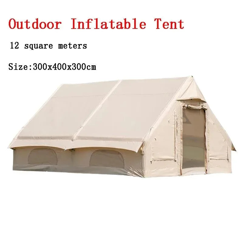 New Large Camping Tent: Waterproof Inflatable Tent House for Family Hiking, Camping, Backpacking, and Beach Trips - Trekker Essentials