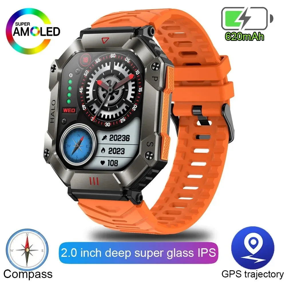 New Military Outdoor Smart Watch - GPS, Weather Tracking, AI Voice, 120+ Sports Modes, for Men and Women - Trekker Essentials