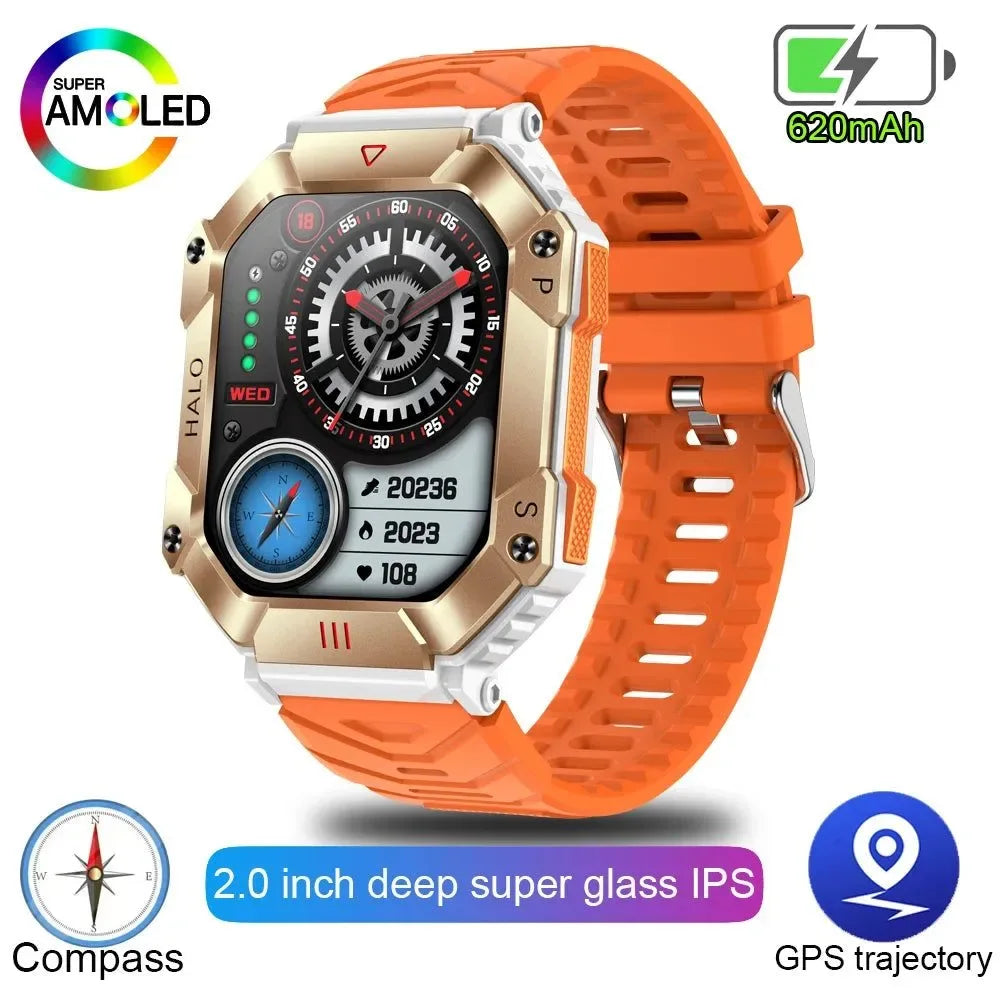 New Military Outdoor Smart Watch - GPS, Weather Tracking, AI Voice, 120+ Sports Modes, for Men and Women - Trekker Essentials