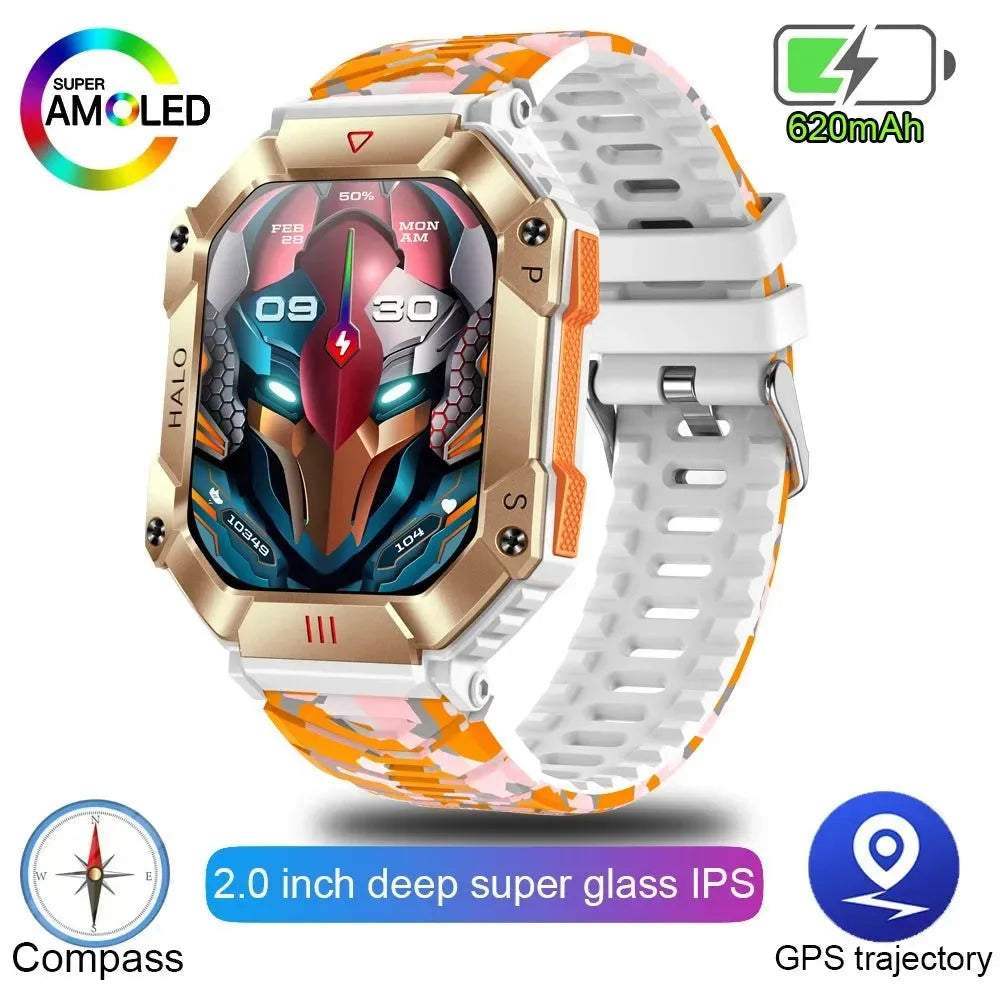 New Military Outdoor Smart Watch - GPS, Weather Tracking, AI Voice, 120+ Sports Modes, for Men and Women - Trekker Essentials