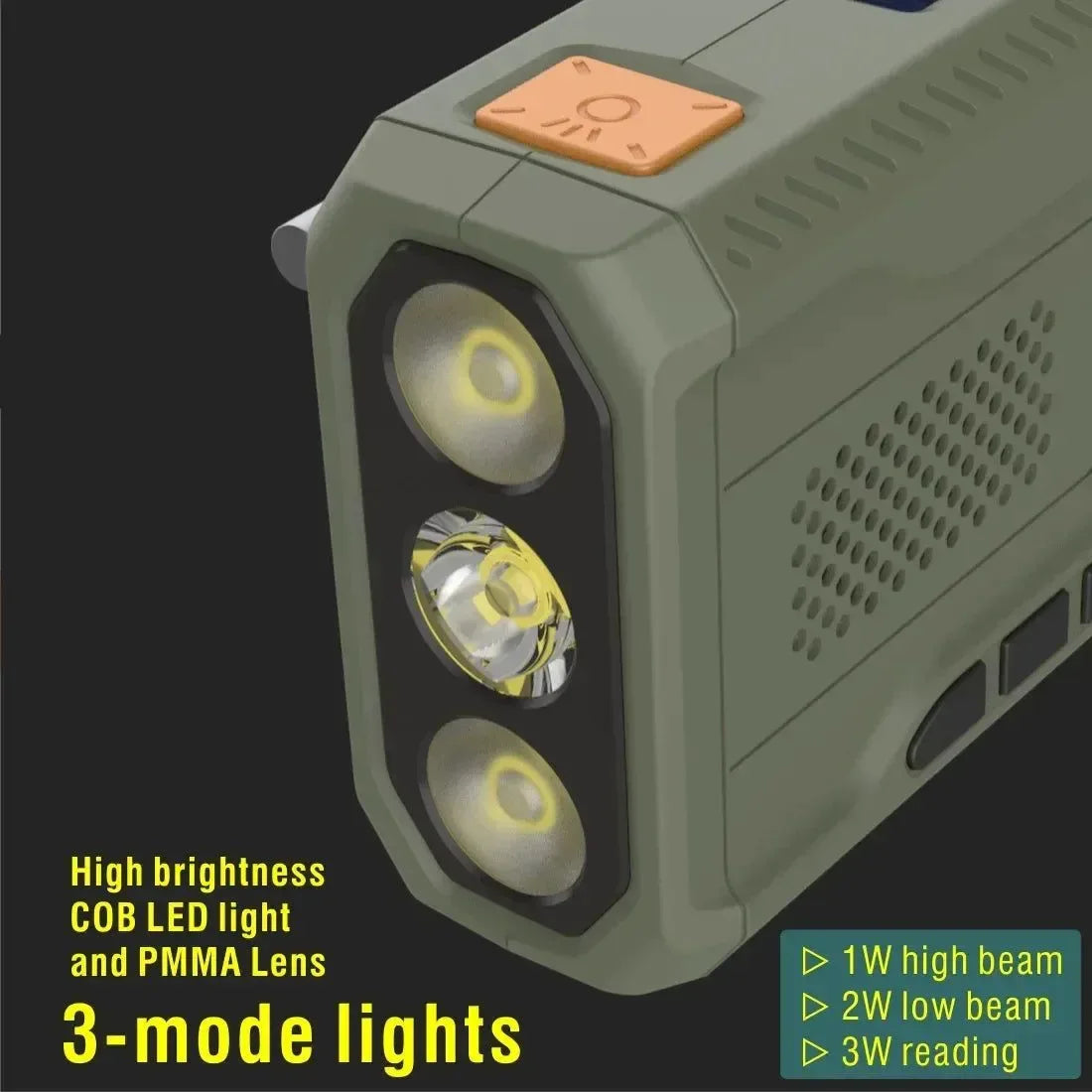 NOAA/DAB/FM Radio Emergency Radio Portable Solar Radio Receiver Hand Crank Dynamo Outdoor Bluetooth Speaker with LED Flashlight - Trekker Essentials