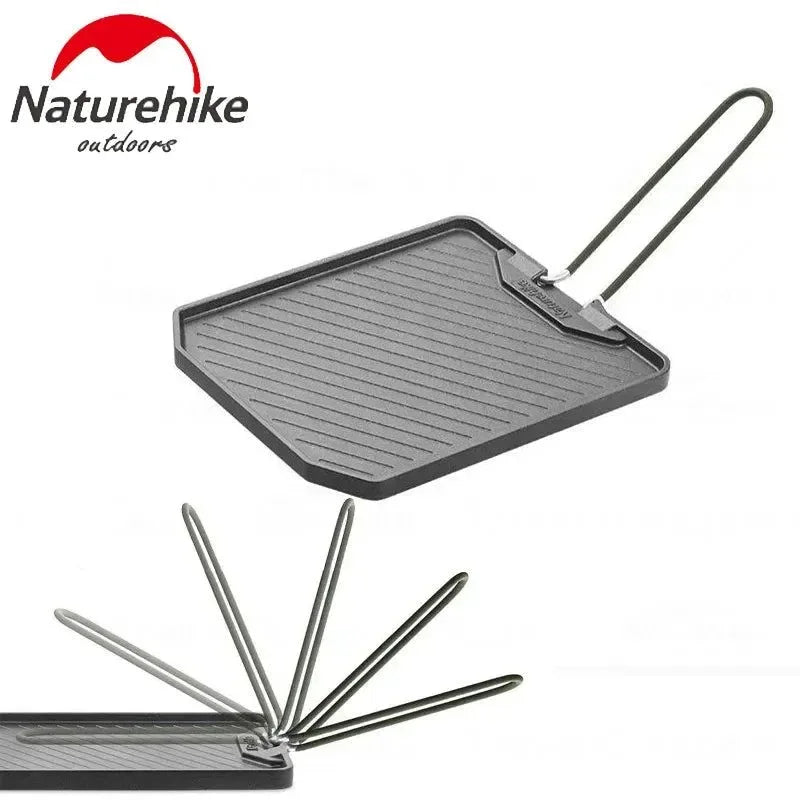 Non Stick Frying Pan Outdoor Camping Barbecue Plate Portable Picnic Grill Tray Hiking BBQ Camping Oven Plate - Trekker Essentials