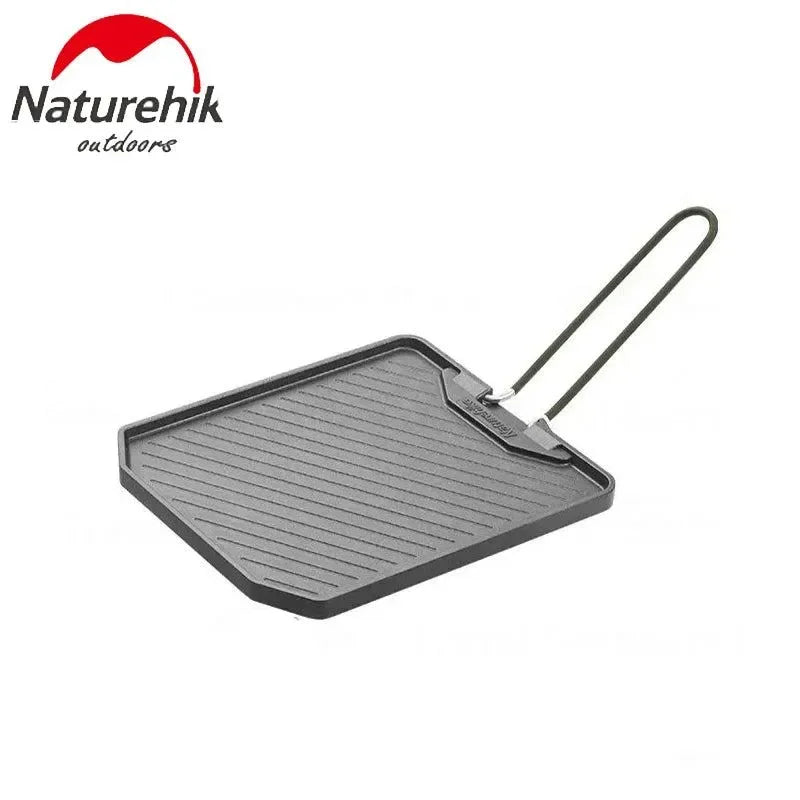 Non Stick Frying Pan Outdoor Camping Barbecue Plate Portable Picnic Grill Tray Hiking BBQ Camping Oven Plate - Trekker Essentials