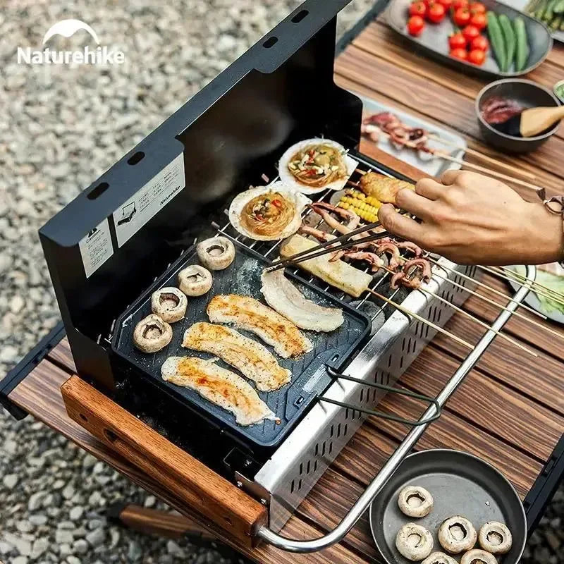 Non Stick Frying Pan Outdoor Camping Barbecue Plate Portable Picnic Grill Tray Hiking BBQ Camping Oven Plate - Trekker Essentials