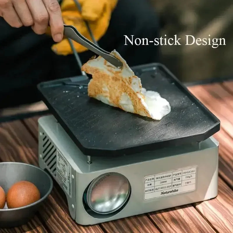 Non Stick Frying Pan Outdoor Camping Barbecue Plate Portable Picnic Grill Tray Hiking BBQ Camping Oven Plate - Trekker Essentials