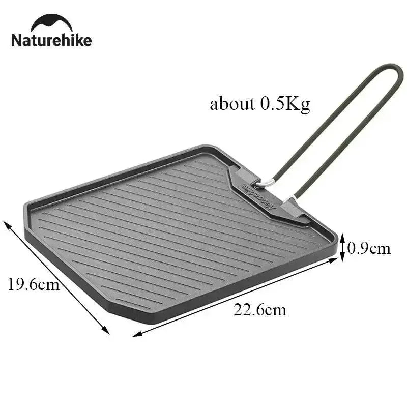 Non Stick Frying Pan Outdoor Camping Barbecue Plate Portable Picnic Grill Tray Hiking BBQ Camping Oven Plate - Trekker Essentials