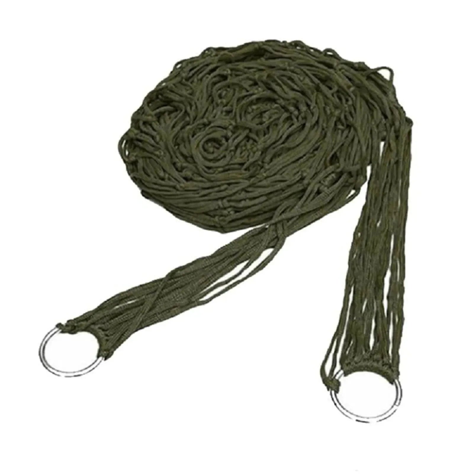 Nylon Rope Mesh Hammock - Outdoor Sleeping Net Bed with Rope for Relaxation - Trekker Essentials