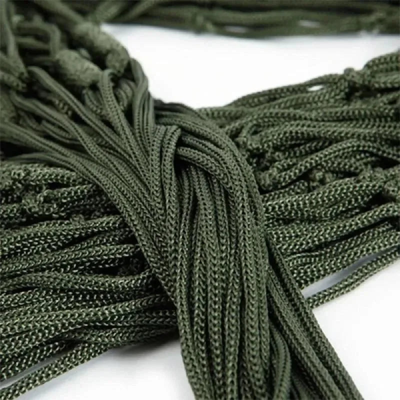 Nylon Rope Mesh Hammock - Outdoor Sleeping Net Bed with Rope for Relaxation - Trekker Essentials