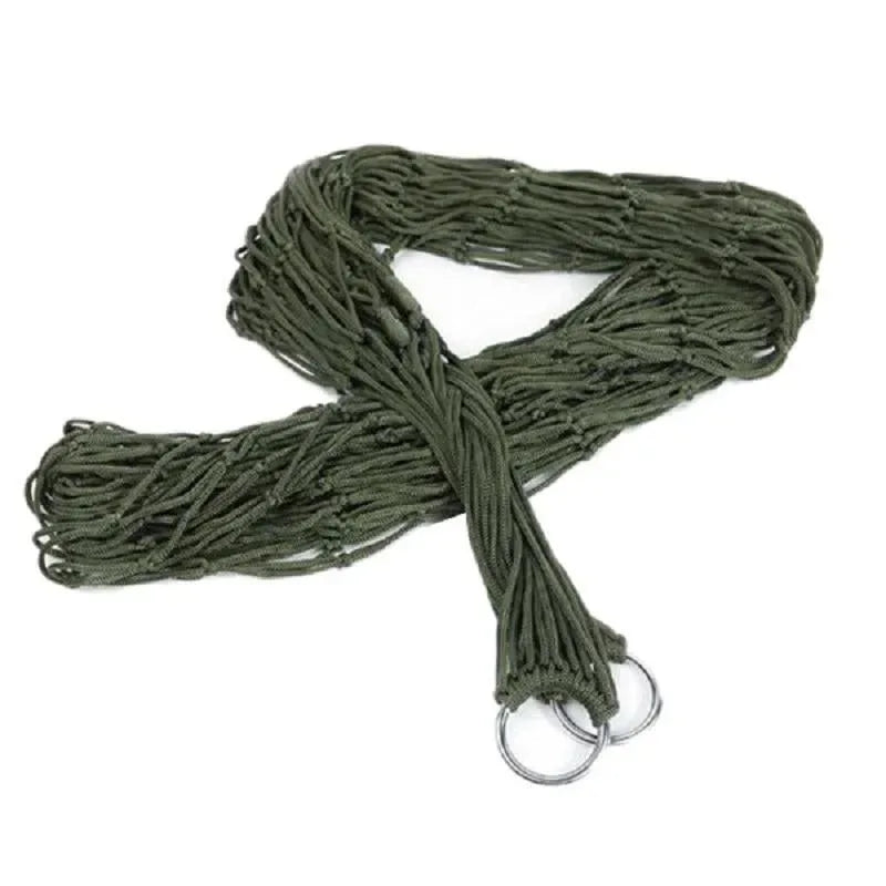Nylon Rope Mesh Hammock - Outdoor Sleeping Net Bed with Rope for Relaxation - Trekker Essentials