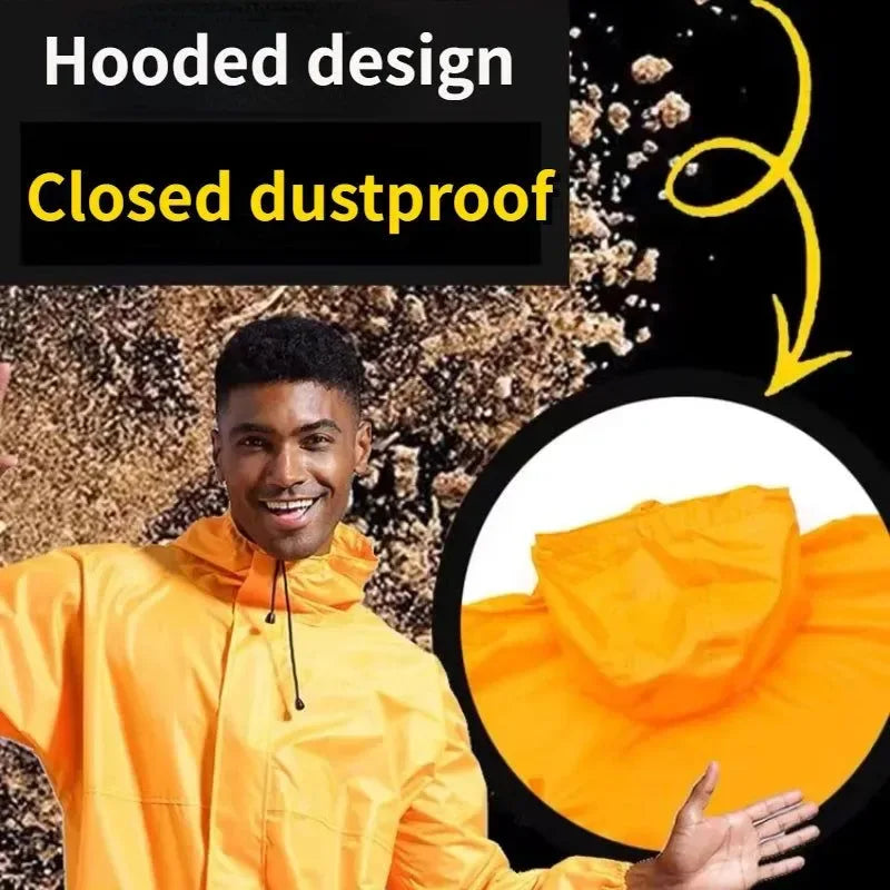 One-Piece Hooded Waterproof Motorcycle Riding Raincoat - Lightweight Dustproof Outdoor Work Clothes for Men and Women - Trekker Essentials