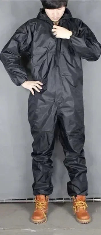 One-Piece Motorcycle Rain Suit – Waterproof, Dustproof, and Protective Adult Workwear - Trekker Essentials