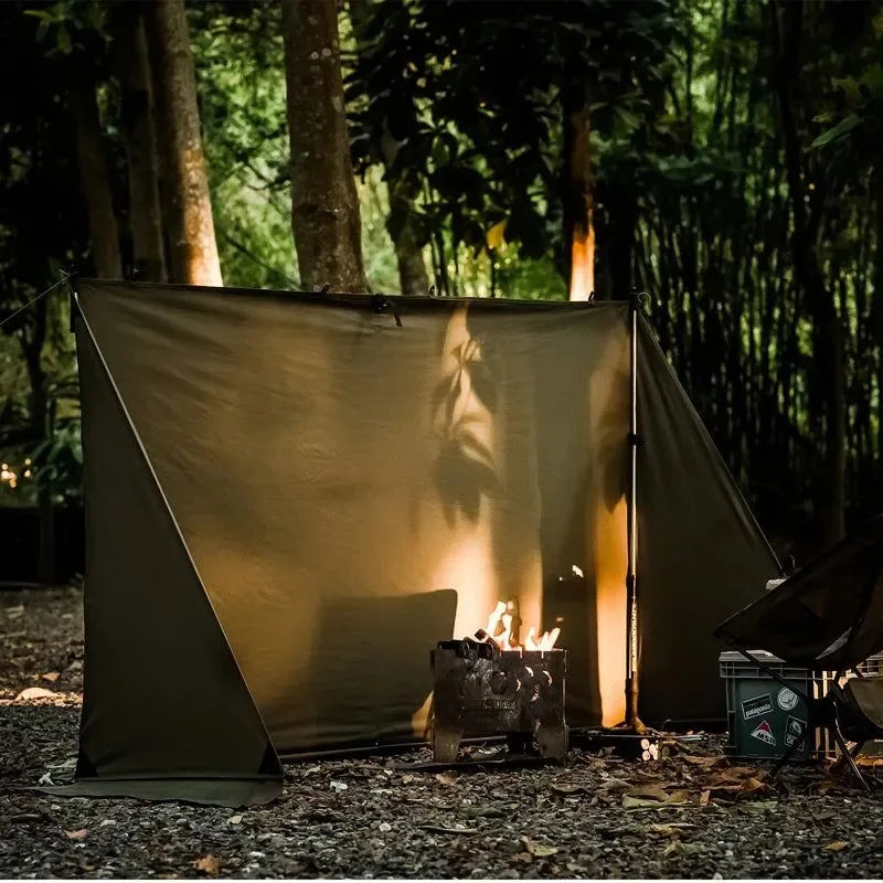 OneTigris Survivalist Heavy Duty Terylene Cotton Wind Tarp - BULLBAT T/C Camping Tarp for Campfires and Outdoor Cooking Spaces - Trekker Essentials