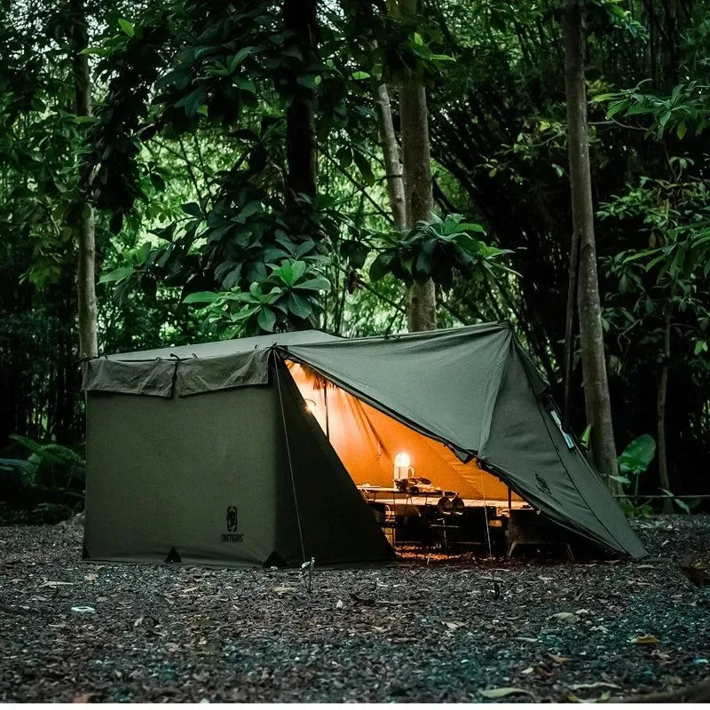 OneTigris Survivalist Heavy Duty Terylene Cotton Wind Tarp - BULLBAT T/C Camping Tarp for Campfires and Outdoor Cooking Spaces - Trekker Essentials