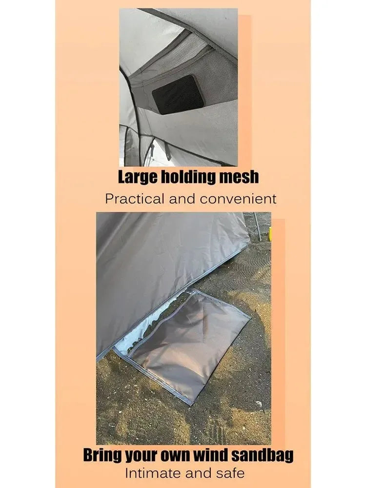 Outdoor 3-4 Person One-touch Camping Tent Quick Automatic Open Beach Tent - Trekker Essentials