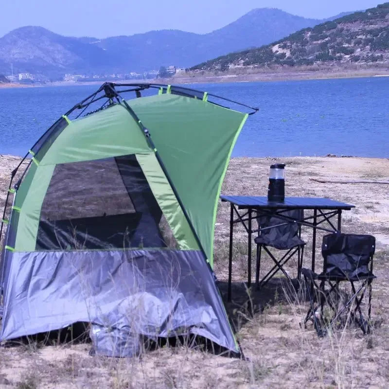 Outdoor 3-4 Person One-touch Camping Tent Quick Automatic Open Beach Tent - Trekker Essentials