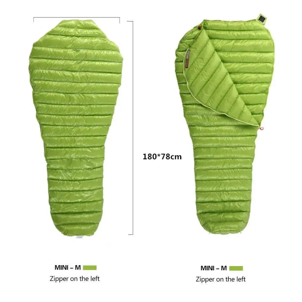 Outdoor Adult Portable Camping Double Sleeping Bag - Three-Season Ultra-Light 95% Goose Down - Trekker Essentials