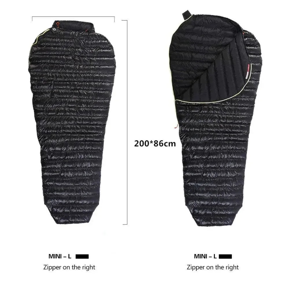 Outdoor Adult Portable Camping Double Sleeping Bag - Three-Season Ultra-Light 95% Goose Down - Trekker Essentials