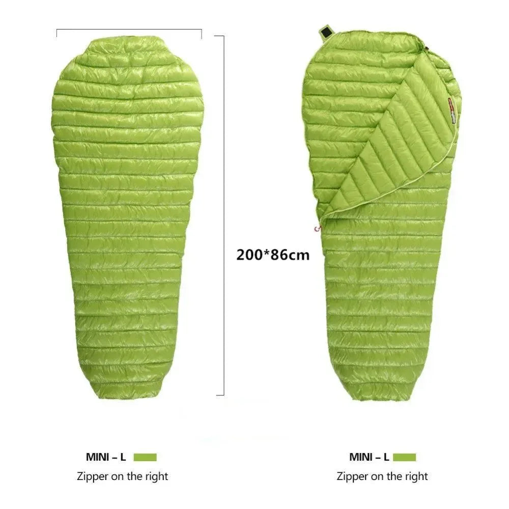 Outdoor Adult Portable Camping Double Sleeping Bag - Three-Season Ultra-Light 95% Goose Down - Trekker Essentials