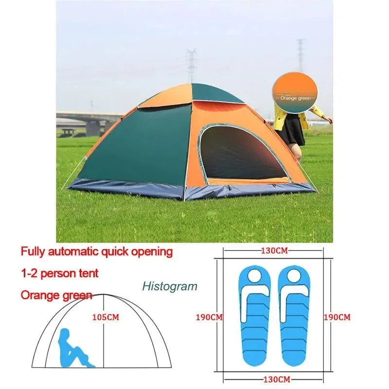 Outdoor Automatic Pop Up Camping Tent 1-4 Person Family Multiple Models Easy Open Hiking Travelling Tents - Trekker Essentials