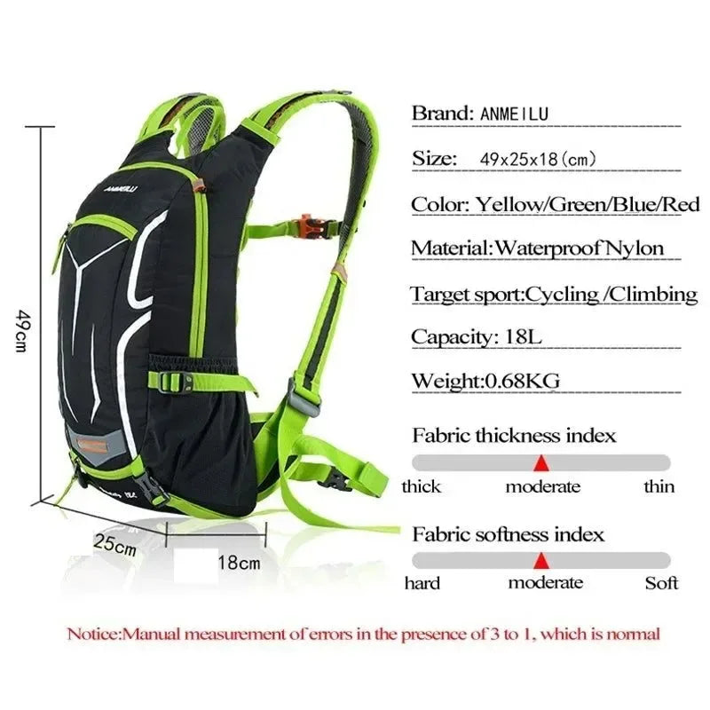 Outdoor Backpack - Waterproof Sports Backpack for Cycling, Camping, Hiking, Trekking - Unisex Climbing Travel Bag - Trekker Essentials