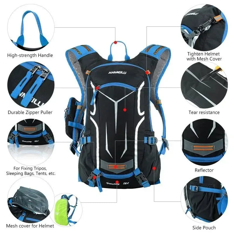 Outdoor Backpack - Waterproof Sports Backpack for Cycling, Camping, Hiking, Trekking - Unisex Climbing Travel Bag - Trekker Essentials