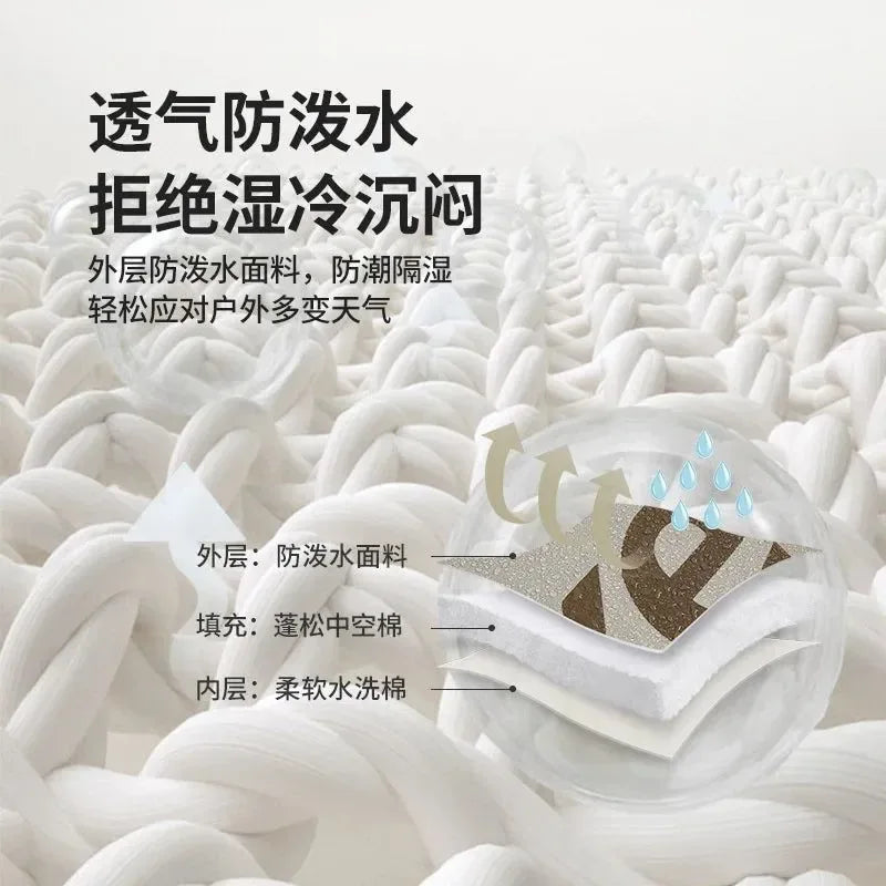 Outdoor Camp Splicing Cotton Sleeping Bag Warm Tent Sleeping Bag Camping Quilt Winter Thickened Cotton Sleeping Bag - Trekker Essentials