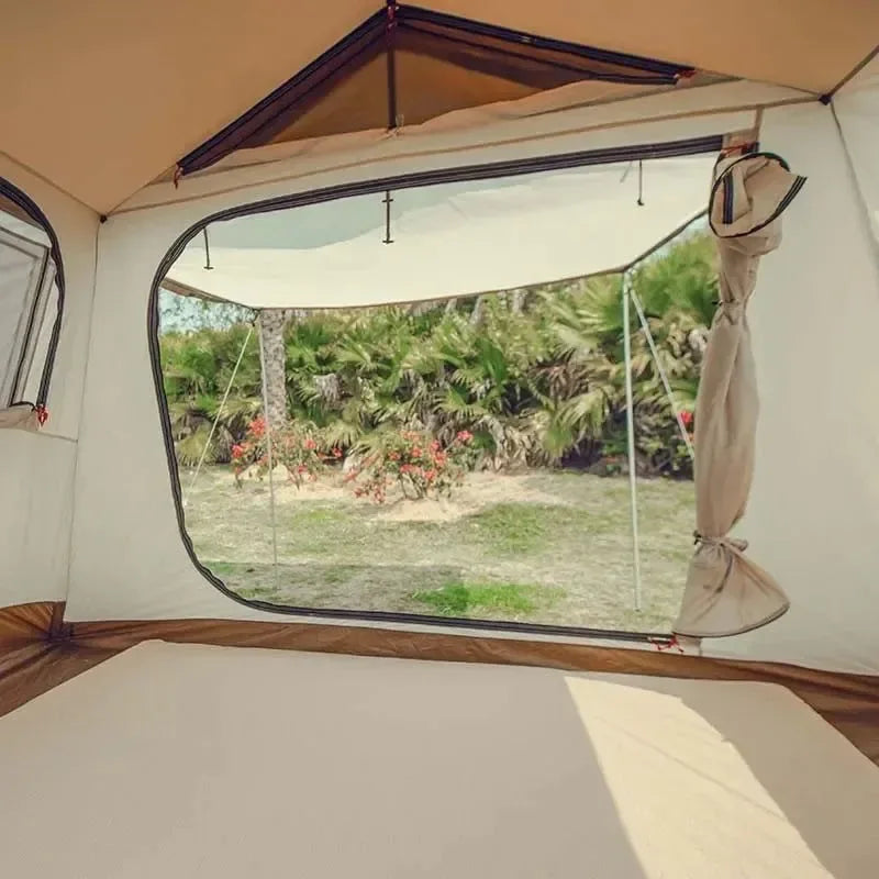 Outdoor Camping Camping Double Tent Family Multi-cabin Light Luxury Camping Tent 52r Camp - Trekker Essentials