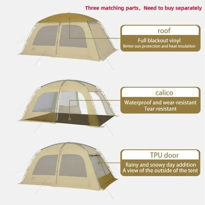 Outdoor Camping Dune 10.9 Tent - Large Space Family Tent for 4-5 People - Trekker Essentials