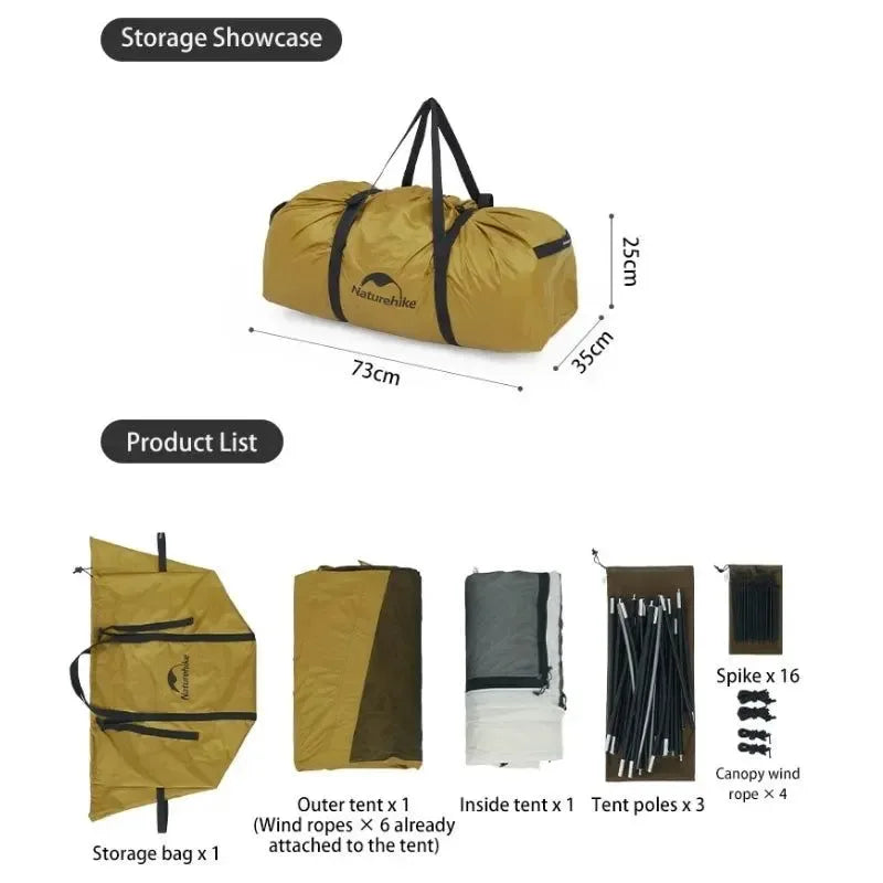 Outdoor Camping Dune 10.9 Tent - Large Space Family Tent for 4-5 People - Trekker Essentials