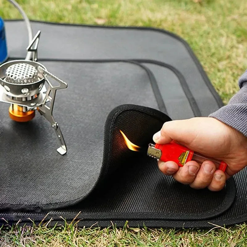 Outdoor Camping Fireproof Cloth Picnic Barbecue Flame Retardant Protective Mat - Trekker Essentials