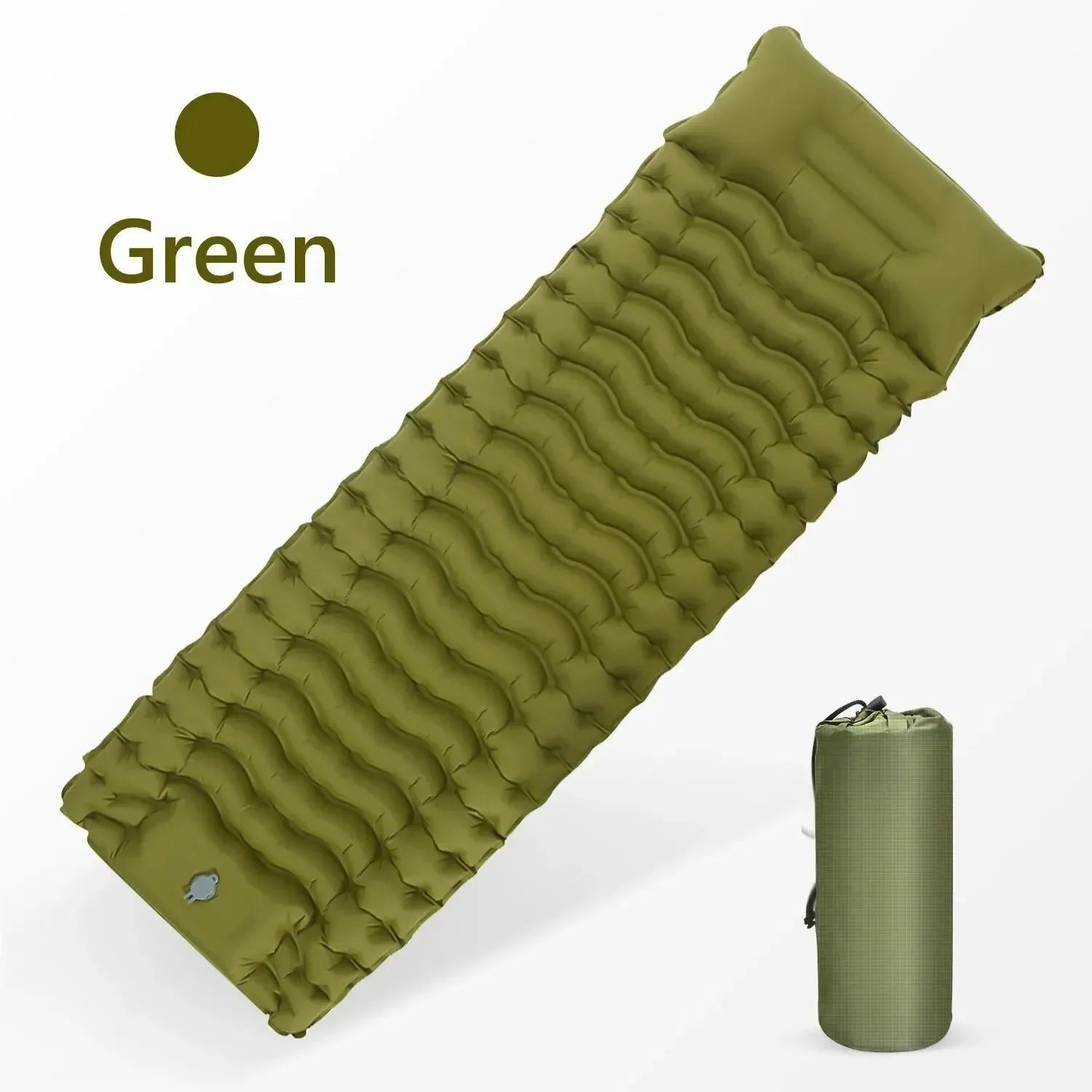 Outdoor Camping Inflatable Mattress - Thicken Sleeping Pad with Built-in Pillow & Pump for Travel, Hiking, Climbing - Trekker Essentials