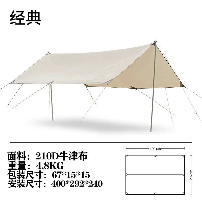 Outdoor Camping Pyramid Tent - Trekker Essentials