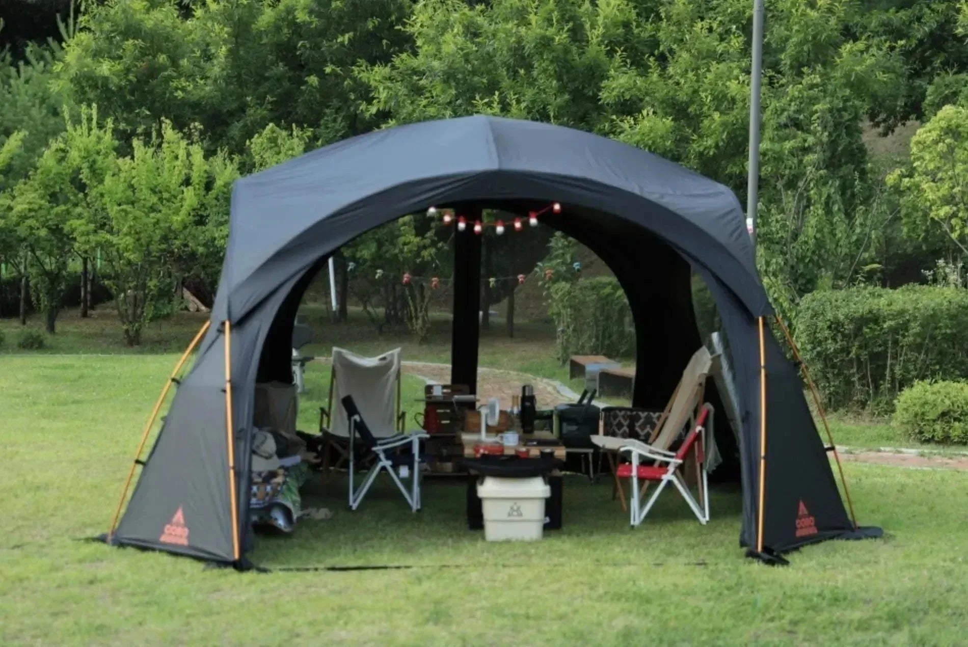 Outdoor Camping Shelter - Black Coating Family Dome Tent Camping Equipment - Trekker Essentials
