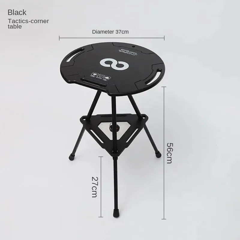 Outdoor Camping Tactical Folding Table | Multi-functional Lift Round Table | Compact and Portable for Camping and Leisure - Trekker Essentials