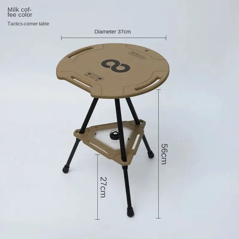 Outdoor Camping Tactical Folding Table | Multi-functional Lift Round Table | Compact and Portable for Camping and Leisure - Trekker Essentials