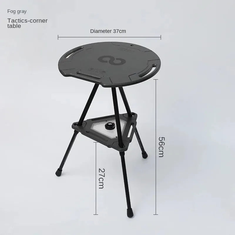 Outdoor Camping Tactical Folding Table | Multi-functional Lift Round Table | Compact and Portable for Camping and Leisure - Trekker Essentials