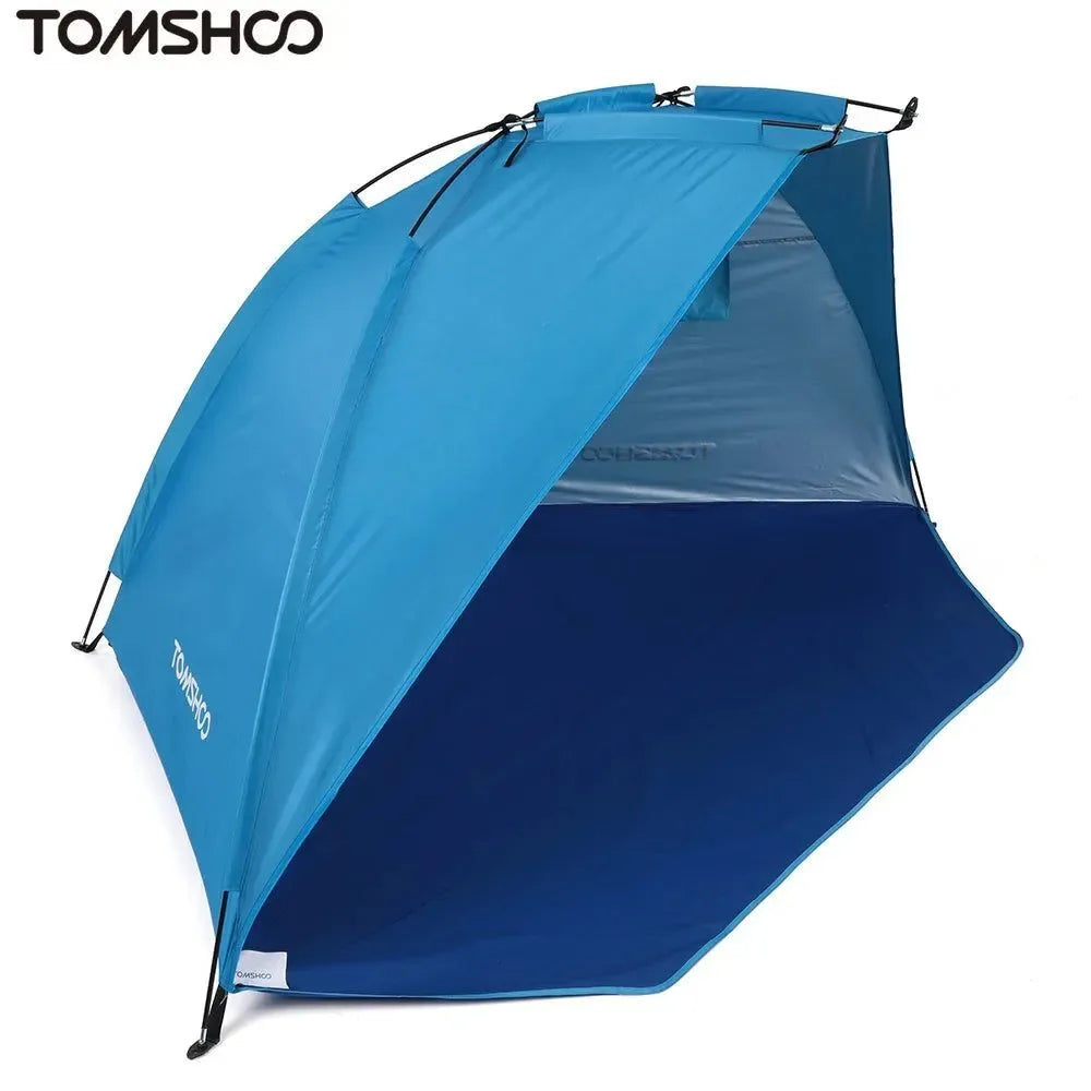 Outdoor Camping Tent - Single Layer Anti UV Beach Tent with Sun Shelter Awning - Trekker Essentials