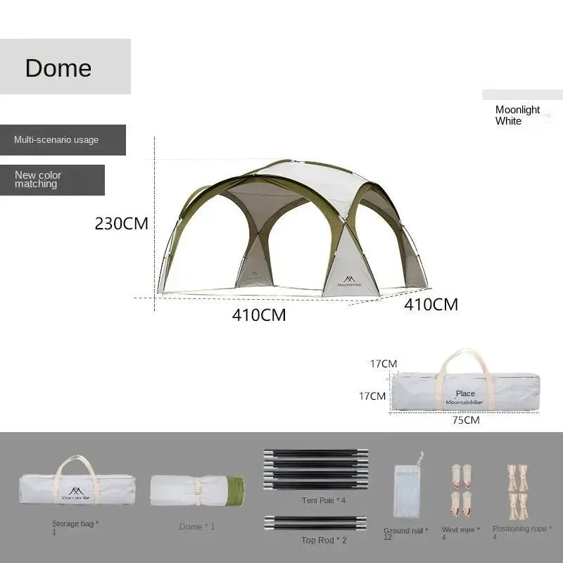 Outdoor Camping Tent 8-10 Person Dome Tent with Large Awning Pergola - Trekker Essentials