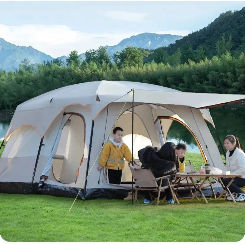 Outdoor Camping Tent Two Bedrooms and One Living Room - Trekker Essentials