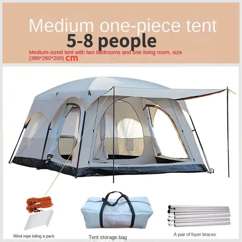 Outdoor Camping Tent Two Bedrooms and One Living Room - Trekker Essentials